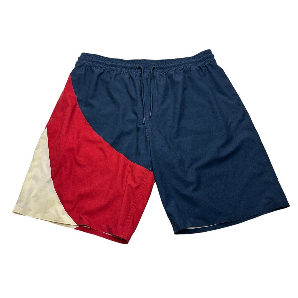 Men's KITH Coney Swim Trunks 9.5" Size XL Blue/Red/White